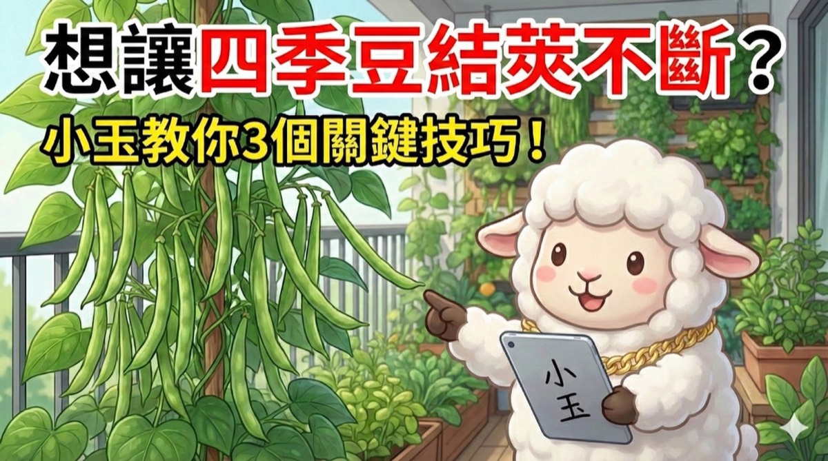 四季豆種植教學:乾播濕潤法+低氮高磷鉀,陽台 50 天開始採收